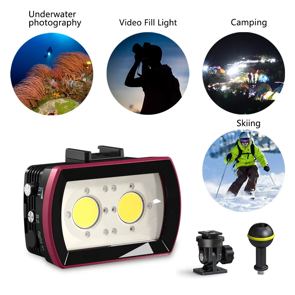 Seafrogs 3500Lm 40M Waterproof Camera LED Photo Video Fill Light Lamp Underwater Diving Photography Lighting