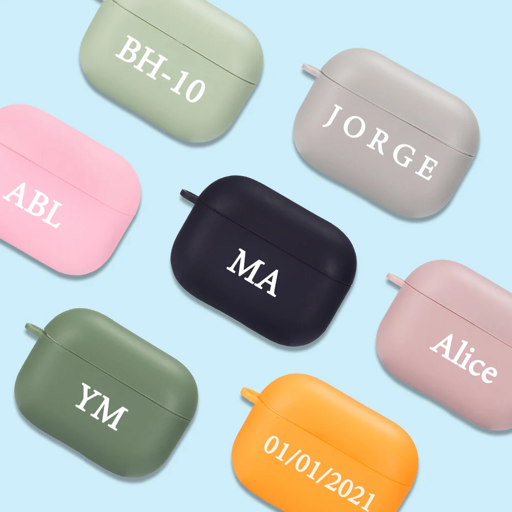 

Custom Letters for Airpods Pro Case Luxury DIY Name Initials Funda Silicone Cover Airpods 2 Case Cute Pod Earphone Accessories