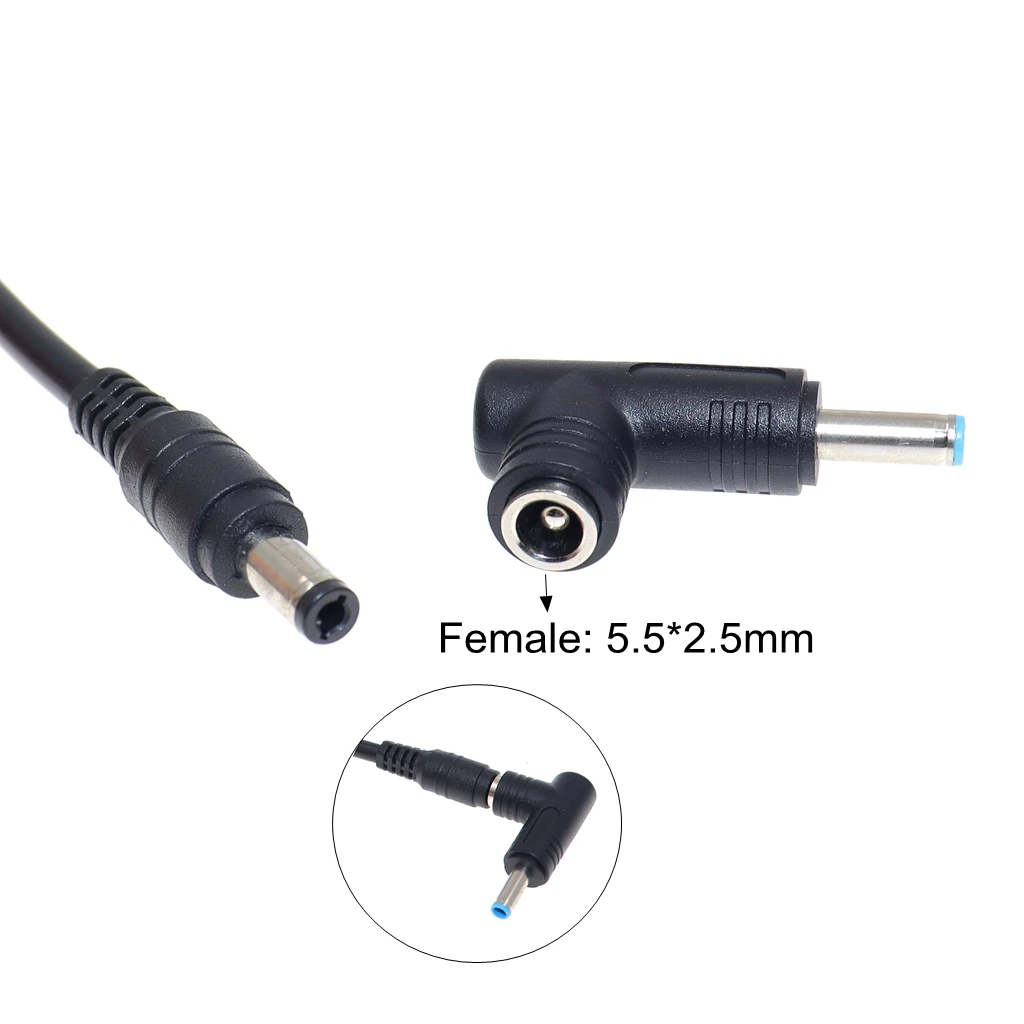 Fêmea de alta potência 5.5*2.5mm da c.c. para obstruir dc4.5 * 3.0mm para o conector do ângulo do adaptador do portátil do conversor de hp