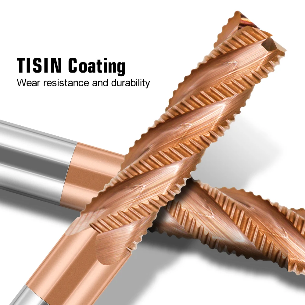 Imagem -02 - Vack Carbide Roughing End Mill Flauta Hrc55 Bits Router mm mm mm 10 mm 12 mm 14 mm 16 mm 18 mm 20 mm Fresa Cnc Aço do Metal