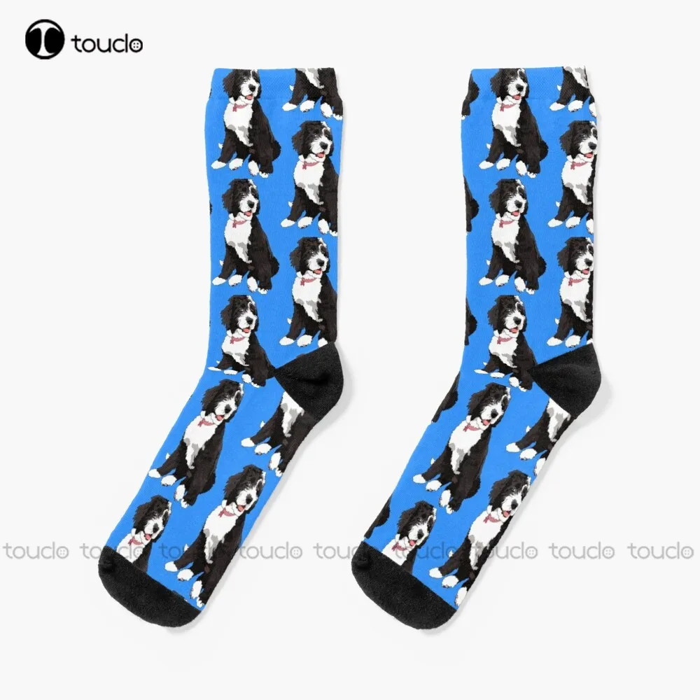 

Cute Bernedoodle Socks Winter Socks For Women Personalized Custom Unisex Adult Teen Youth Socks 360° Digital Print Funny Sock