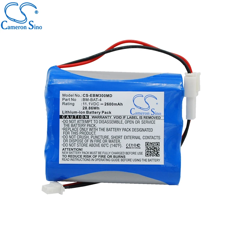 CameronSino Battery for GIMA BM3 Plus BM5 fits Bionet BM-BAT-4 LS1865L220 3SIPMXZ Medical Replacement battery 2600mAh/28.86Wh