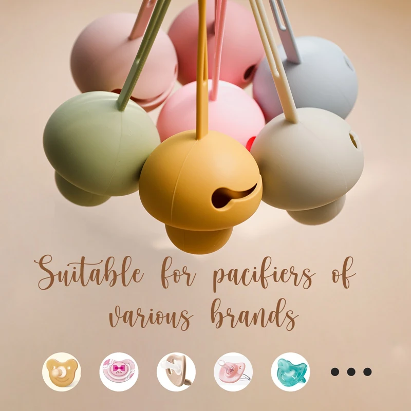 1pc Soft Silicone Storage Pacifier Holder for Babies Portable Nipple Case Food Grade Baby Accessories New Born Baby Goods Gift