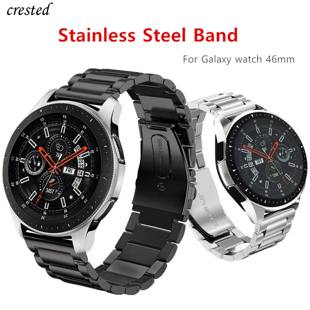 Stainless Steel band for Samsung Galaxy watch 3 45mm/46mm strap Gear S3 Frontier 22mm Metal bracelet Huawei watch GT/2/2e strap