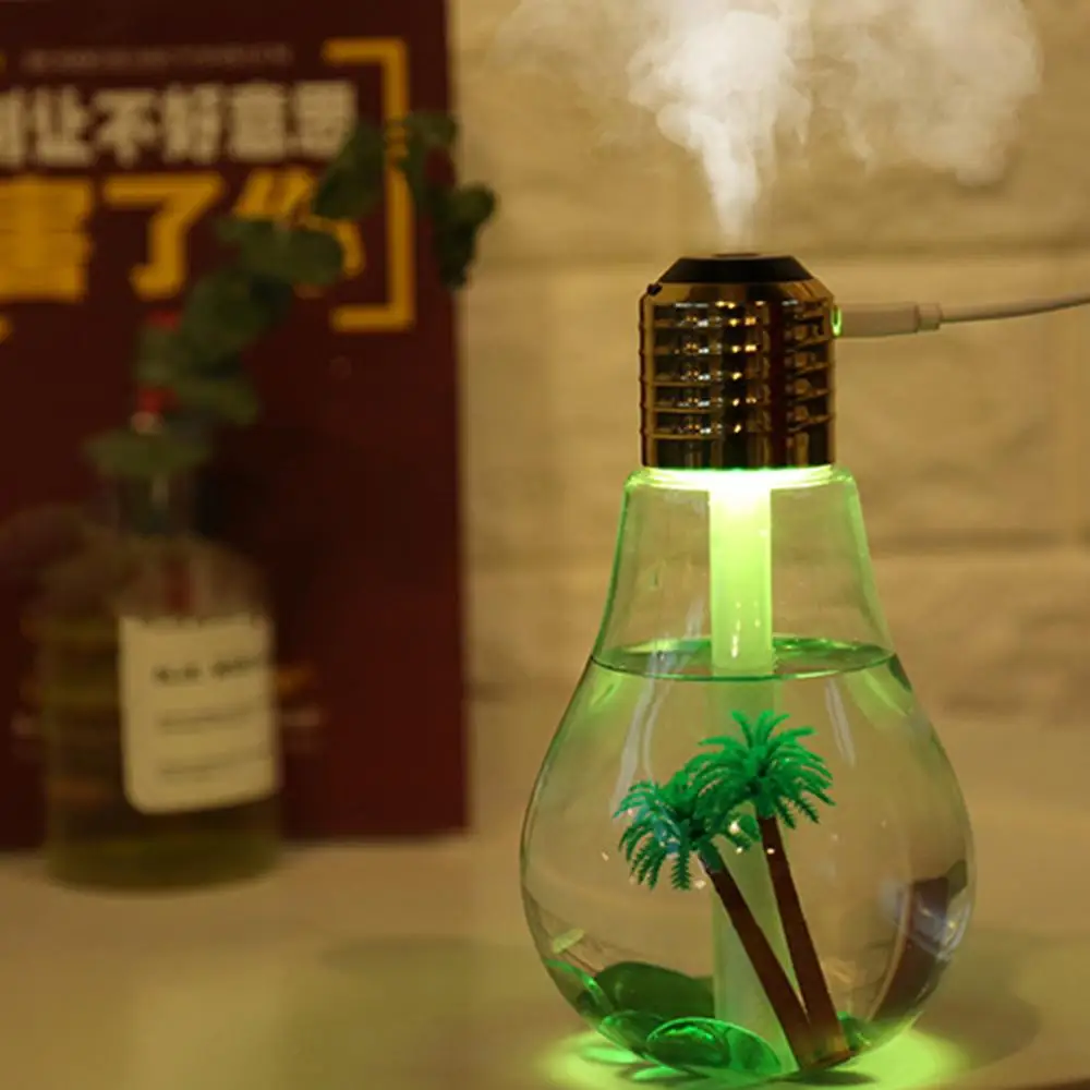 Creative USB Ultrasonic Humidifier ไฟ LED กลางคืน Light Mini เครื่องพ่นอโรมา Aromatherapy Mist Maker ขวดสำหรับ Home