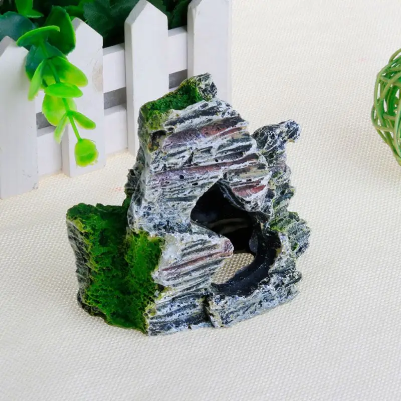 Acquario Rockery Mountain View Rock Cave Stone Tree Fish Tank Ornament Decoration accessori per acquari