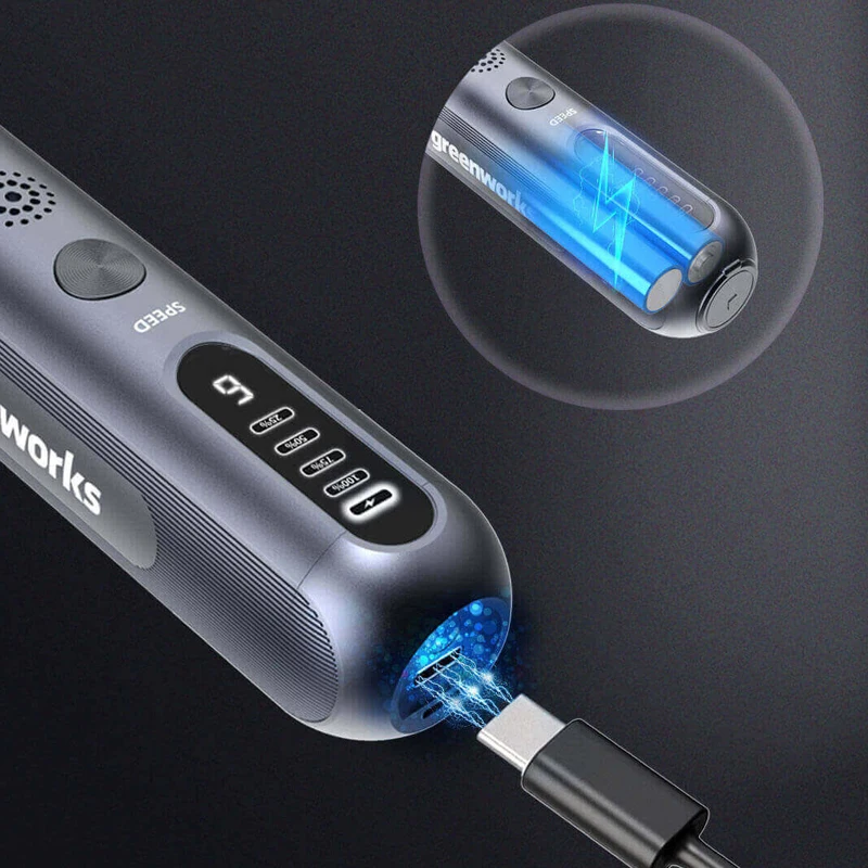 Imagem -06 - Greenworks-mini Cordless Velocidade Grinder Carregador Usb 8v 80w Gravação Moagem Ferramentas Elétricas 52 Unidades