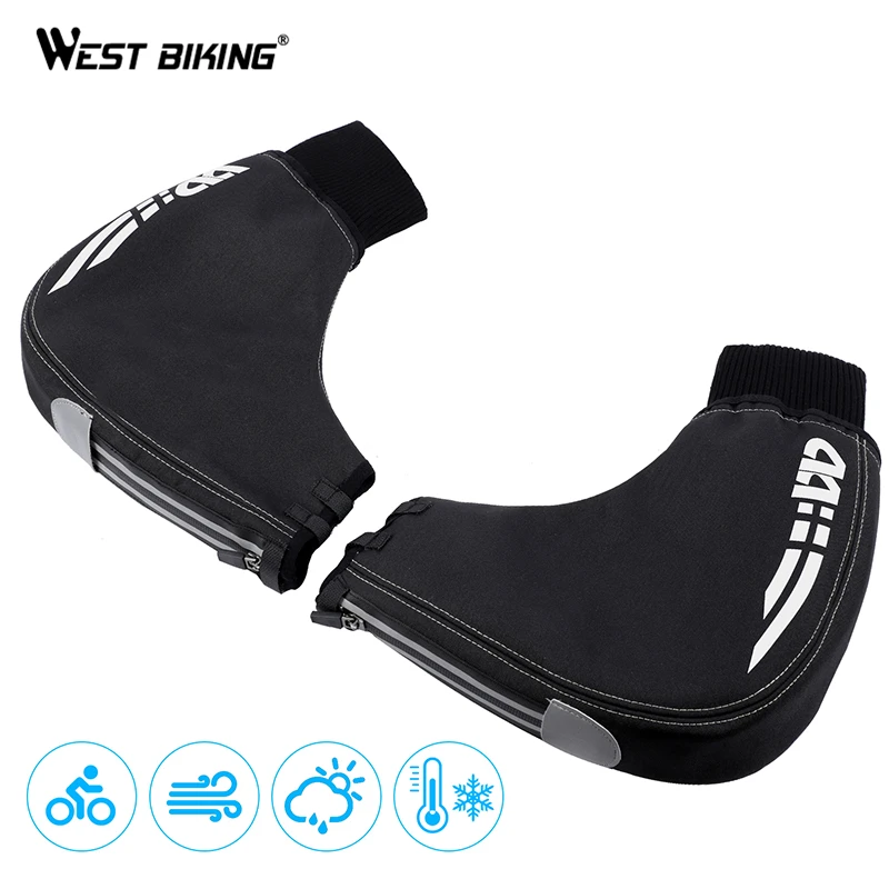 WEST BIKING Winter MTB Bike Handlebar Gloves Cycling Men Women Mountain Bike Bar Gloves Hand Muffs Bike Mittens Bicycle Gloves