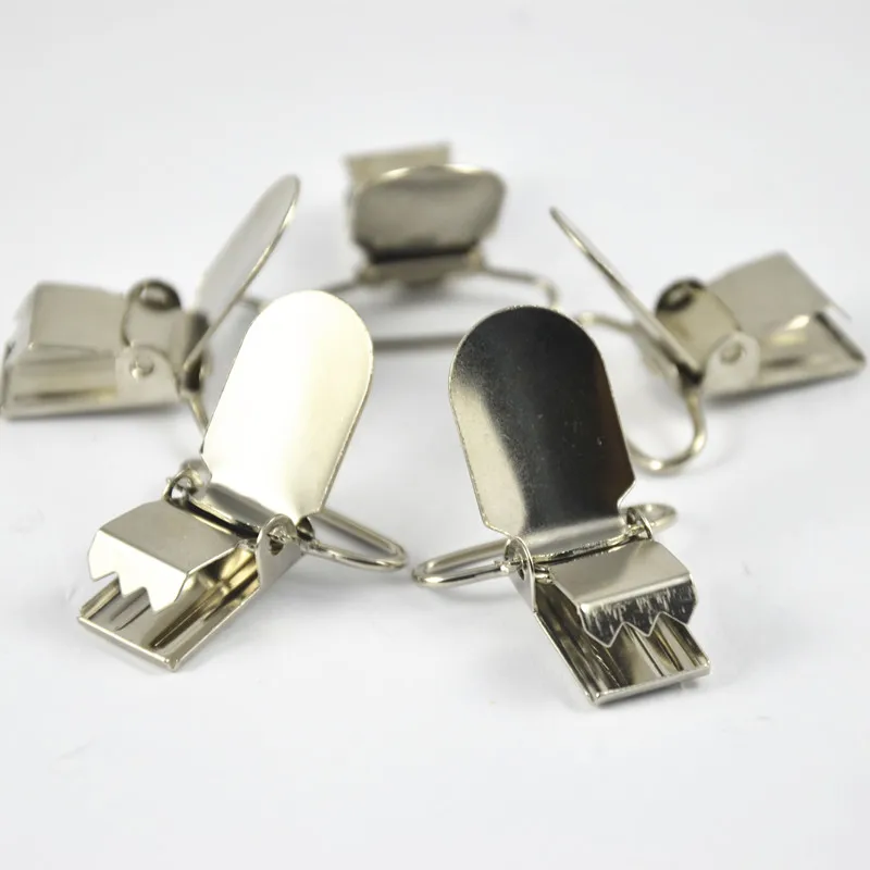 20pcs/Lot Metal Hook Pacifier Suspender Clips 20mm/25mm/30mm/35mm