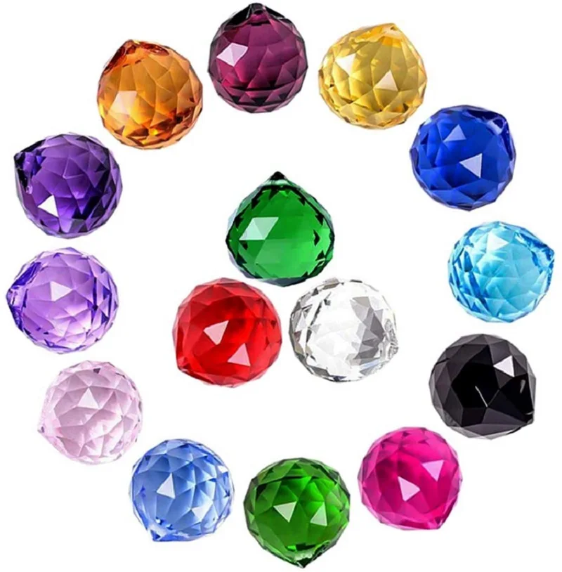 Top Quality 20mm 1 Piece Faceted Crystal Glass Balls Chandelier Parts Lighting Balls Decoration Wedding Home Decoration