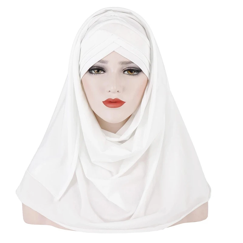 Milk Silk Jersey Hijab Scarf Long Muslim Shawl Plain Soft Turban Tie Head Wraps For Women Africa Headband Muslim Women Hijab Hot