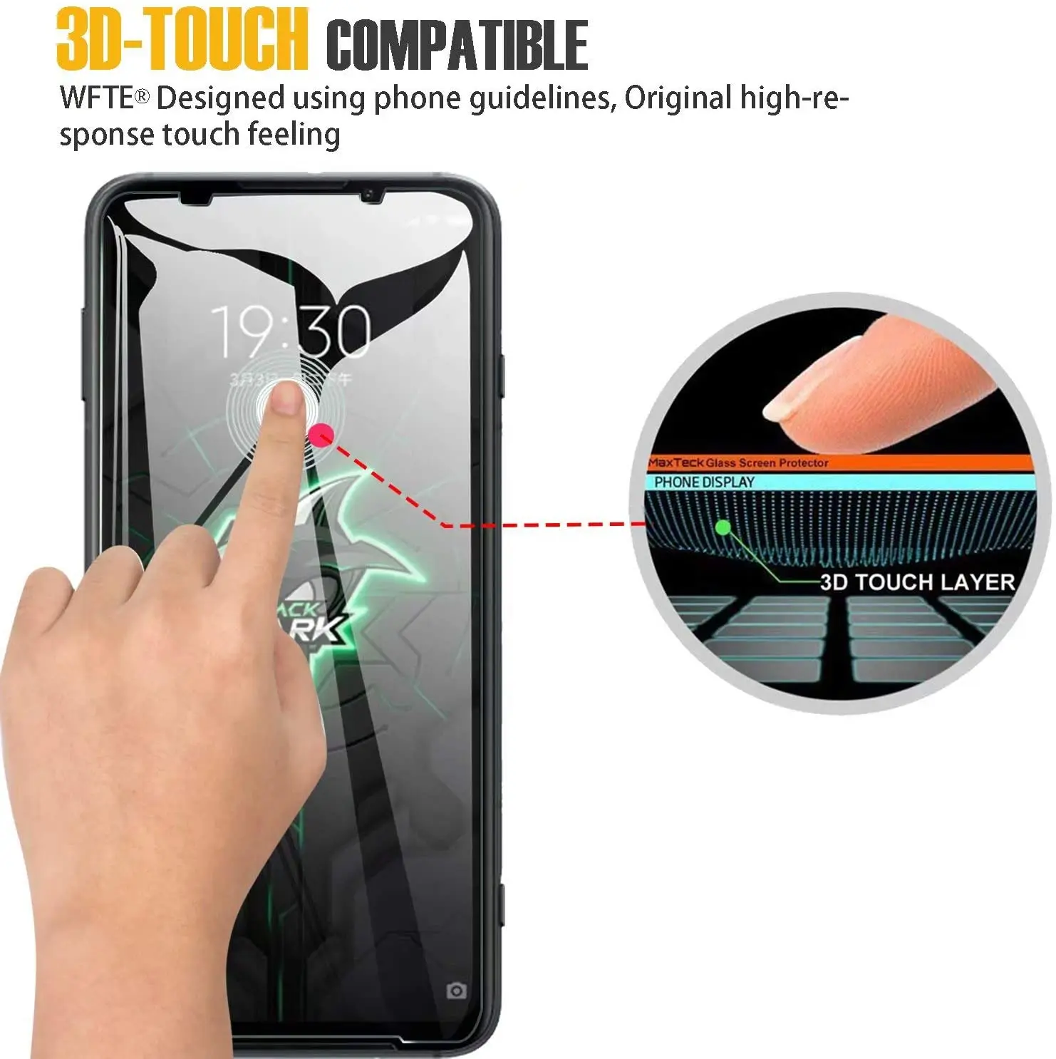 Tempered Glass For Xiaomi Black Shark 3 Pro Glass 9H 2.5D Protective Film Explosion-proof Clear Screen Protector Phone Cover