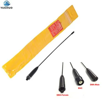 나고야 NA-519 VHF UHF 144 430Mhz 듀얼 밴드 SMA 수 SMA 암 BNC NA519 채찍 안테나, 켄우드 TYT 바오펑 UV-5R 888S 라디오용 