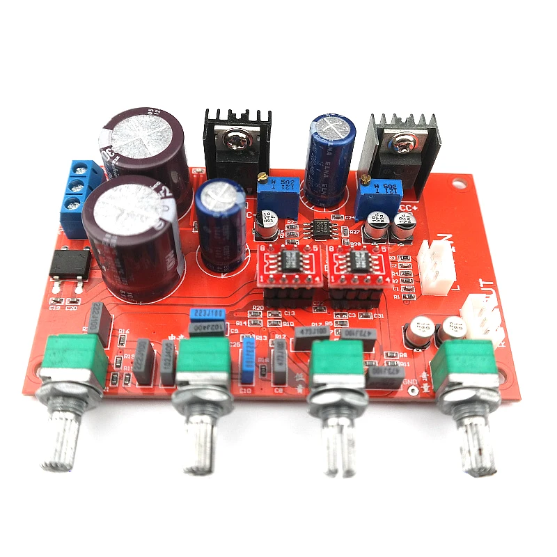 Sunbuck 오디오 조정 보드, 듀얼 AC12V HIFI 앰프 프리앰프 보드, NE5532 LM4610N 톤 보드