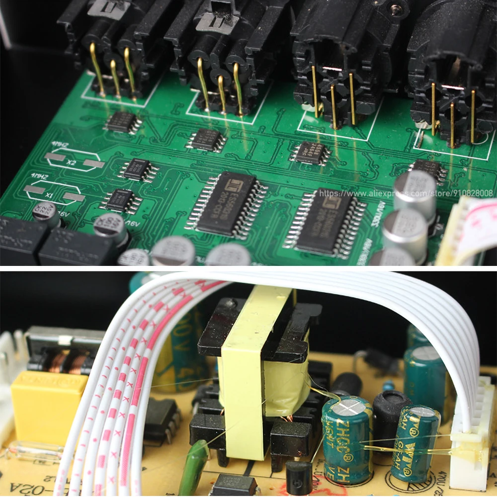 Suppresseur de feedback professionnel, 4 en 4 sorties, performance sur scène, conférence, anti-hurlement automatique, microphone KTV, manette de vitesse morte