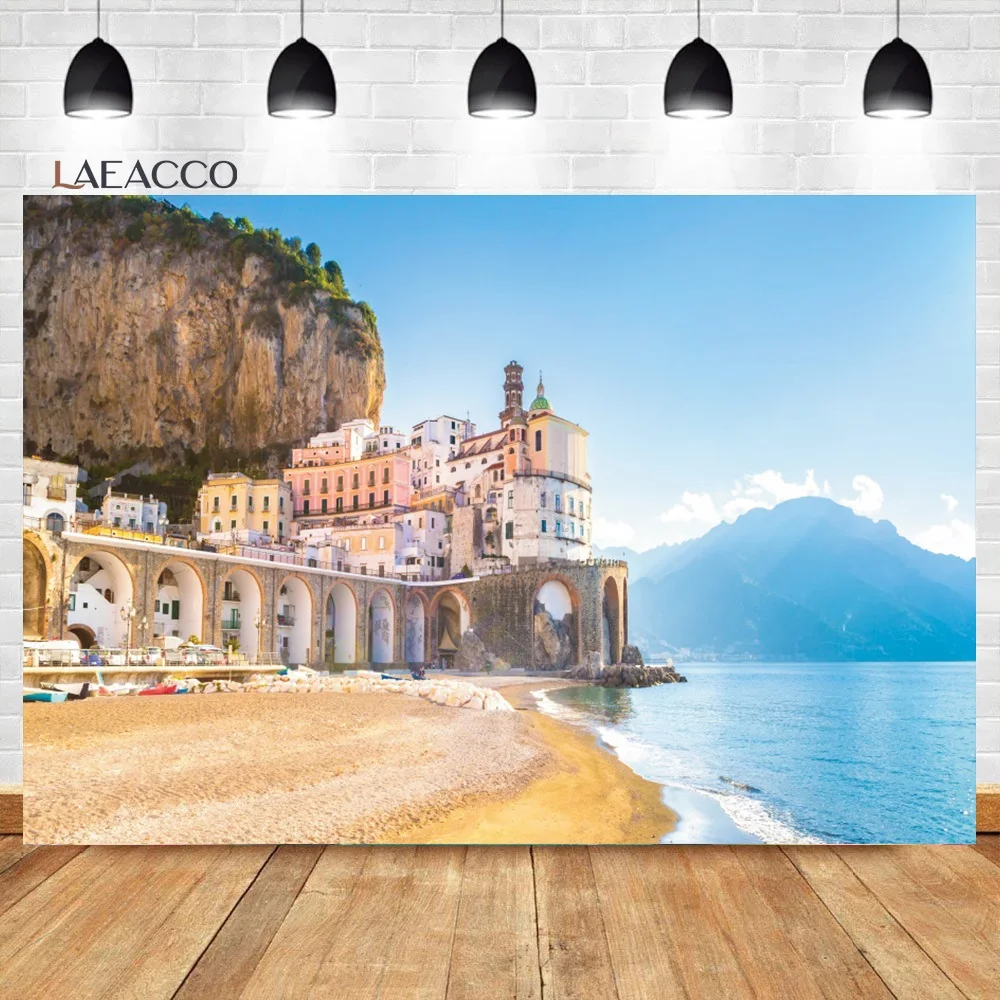 Laeacco Blue Sky Sea Luxury Cruise Deck Partyการถ่ายภาพฉากหลังภาพพื้นหลังไวนิลPhotophoneสำหรับPhoto Studio