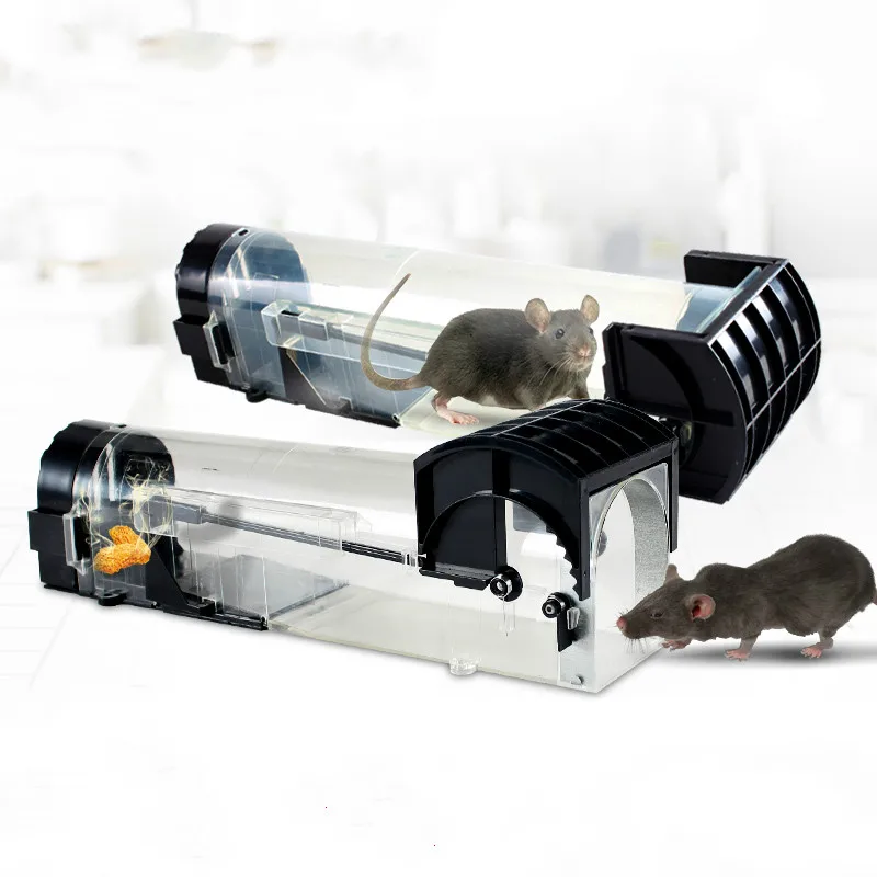 2PCS Mouse Cage Mousetrap Household Rodent Artifact Medicine Catch Mouse Continuous Automatic Rat Clip Super Rodent cage