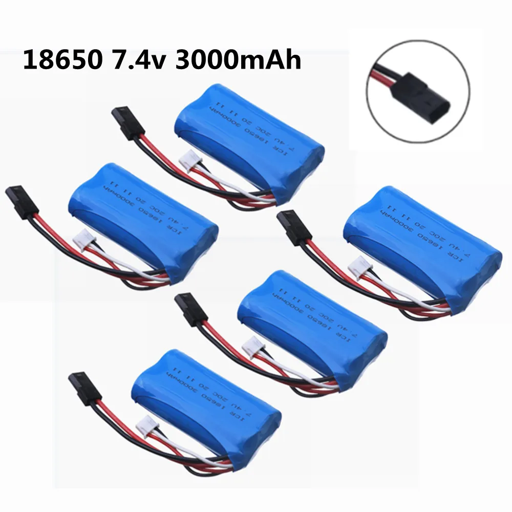 2s 7.4v 18650 3000mAh lipo Battery For MJX T40 T40C F39 F49 T39 Syma 822 RC Helicopter Drone Part for BG1518 BG1513 BG1515