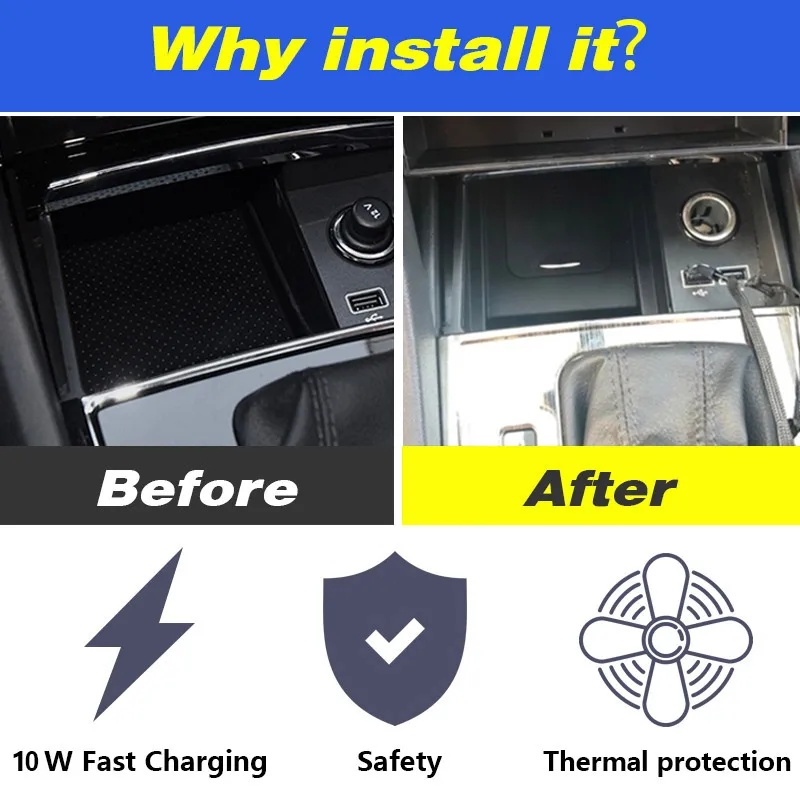 شاحن سيارة لاسلكي لسكودا كودياق كاروك اكسسوارات تعديل داخلي 15 واط سريع حامل شحن الهاتف محول 2020-2017