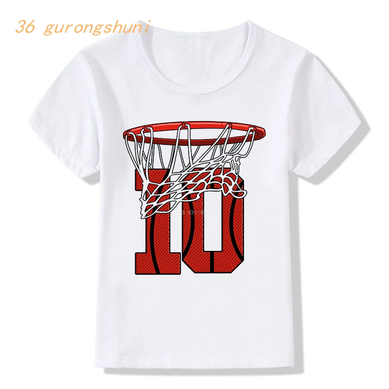 kid t shirt for girls clothes children tshirt girl basketball number 6 7 8 9 10 year graphic t shirts kids clothes boys-clothing