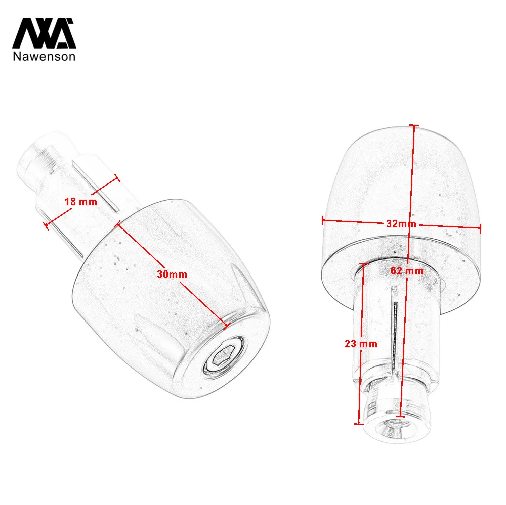 Motorcycle Handlebar End Plugs Anti-vibration Grip Bar End Caps Slider Set Accessories for 22mm 7/8\