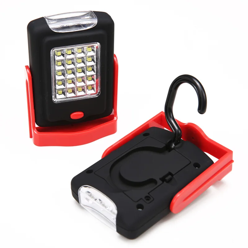 3W Stand LED Flashlight 20+3LEDs Work Camping Lantern Tent Hanger Torch with Magnet Hook Tool