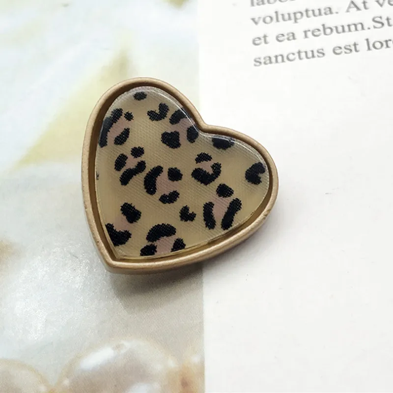 2Pcs／Lot 25mm Oil Metal Buttons  Love Coat Cashmere Sweater Decoration Materials Diy Clothes Accessories HS201010-10