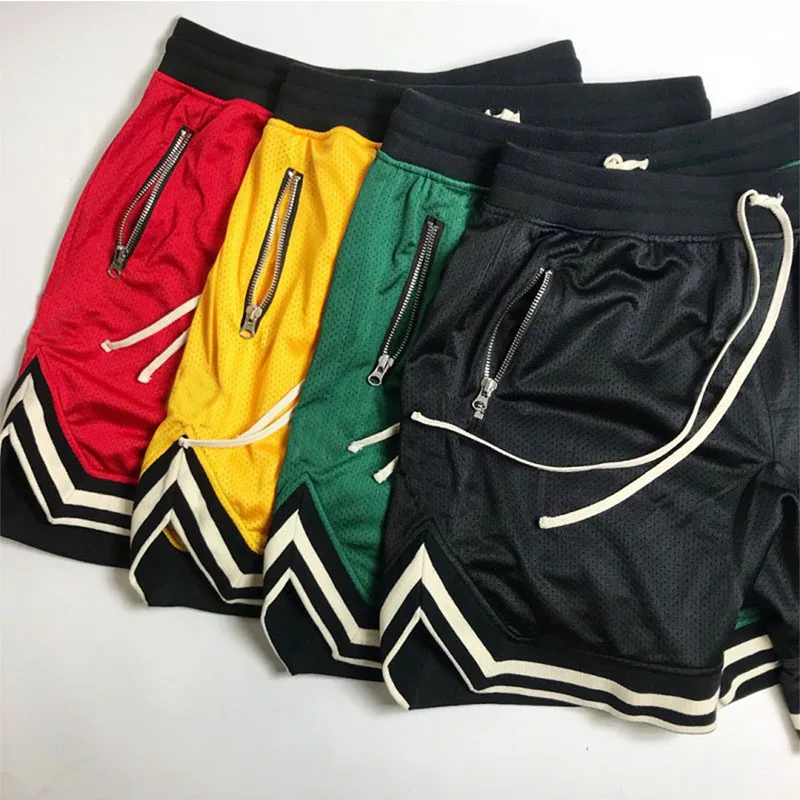 Pantalones cortos informales para hombre, ropa de calle de Hip Hop, gimnasio, Fitness, transpirables, de secado rápido, para verano