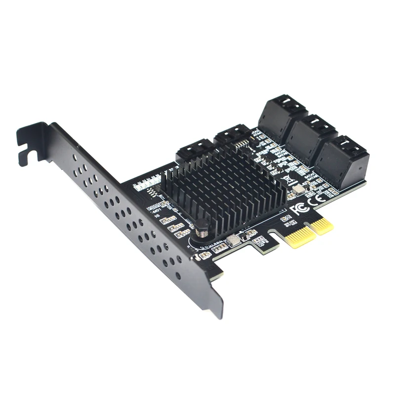 

PCIE SATA III 8 Ports Controller Card PCIe 2.0 x1 SATA 6G Expansion Card with Low Profile Bracket Support Win10 PCIE SATA Card