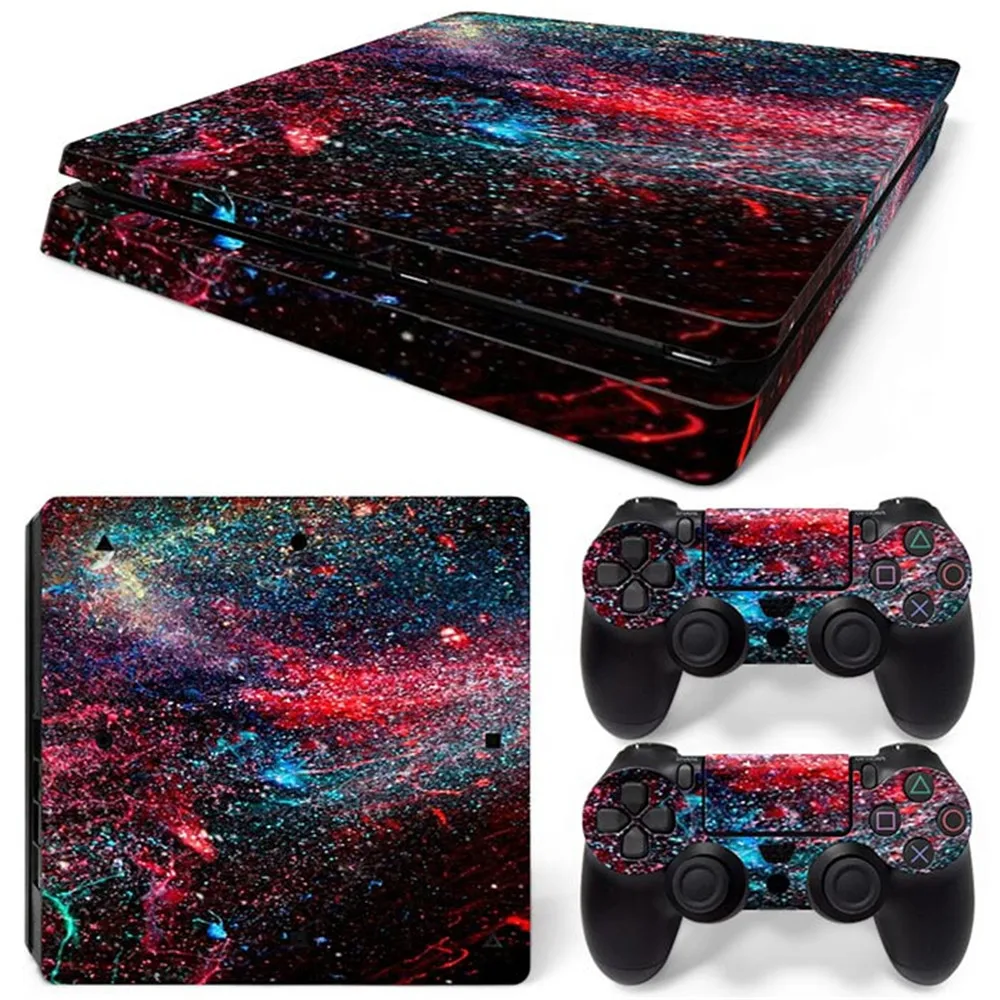 for PS4 Slim Decal Protective Skin Cover Sticker for PS4 Slim Console & Controller Stickers Vinyl