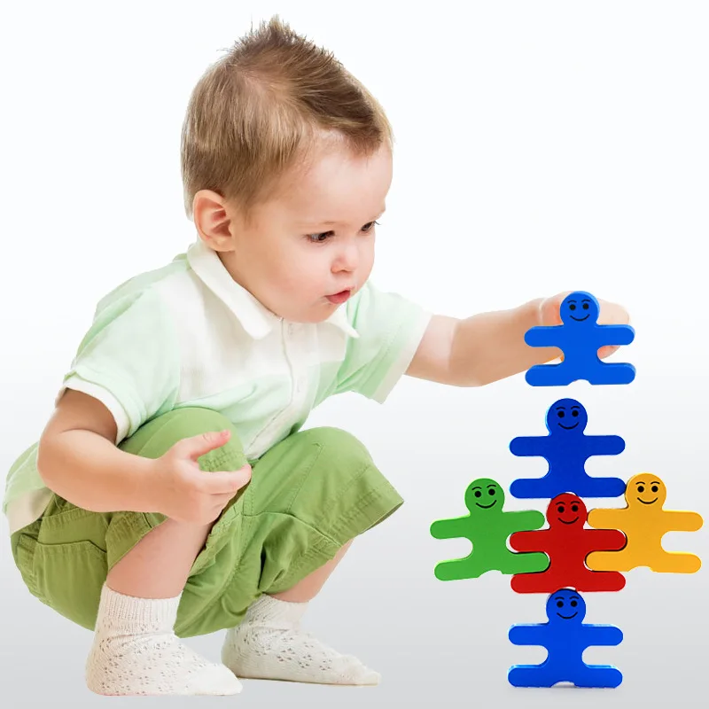 Balance Villain Blocks Balance The Small Building  Blocks Toys for Children Unisex Early Childhood Education Puzzle Wooden Toys