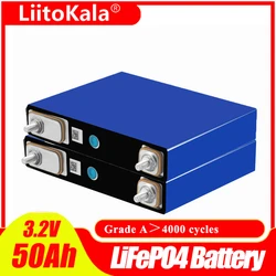 LiitoKala 3.2V 50Ah lifepo4 komórki fosforan litowo-żelazowy do 12V 52Ah ładowalny akumulator diy magazynowania energii słonecznej