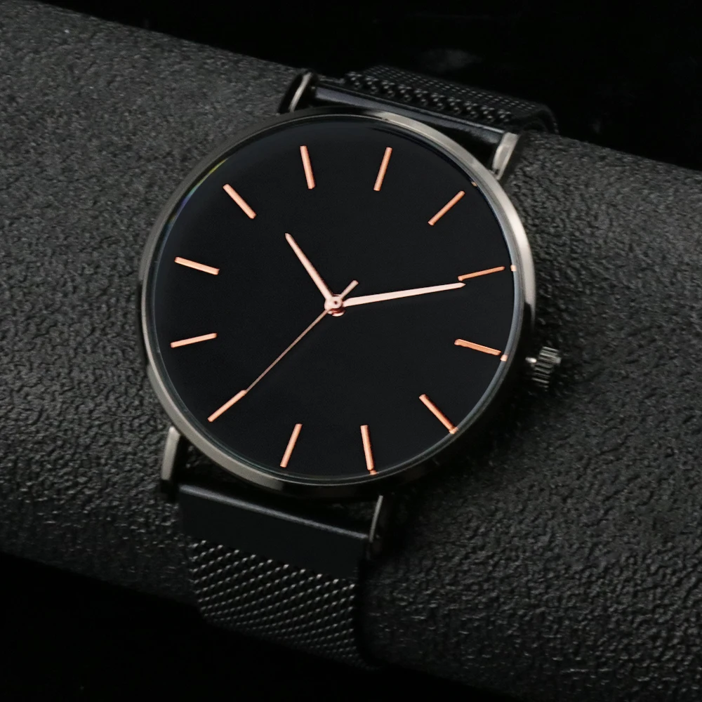 Minimalist Men\'s Watch NO LOGO Rome number Thin dial Leather Belt Fashion Simpler Watch Clock Reloj Cheap Watch Quartz Movement