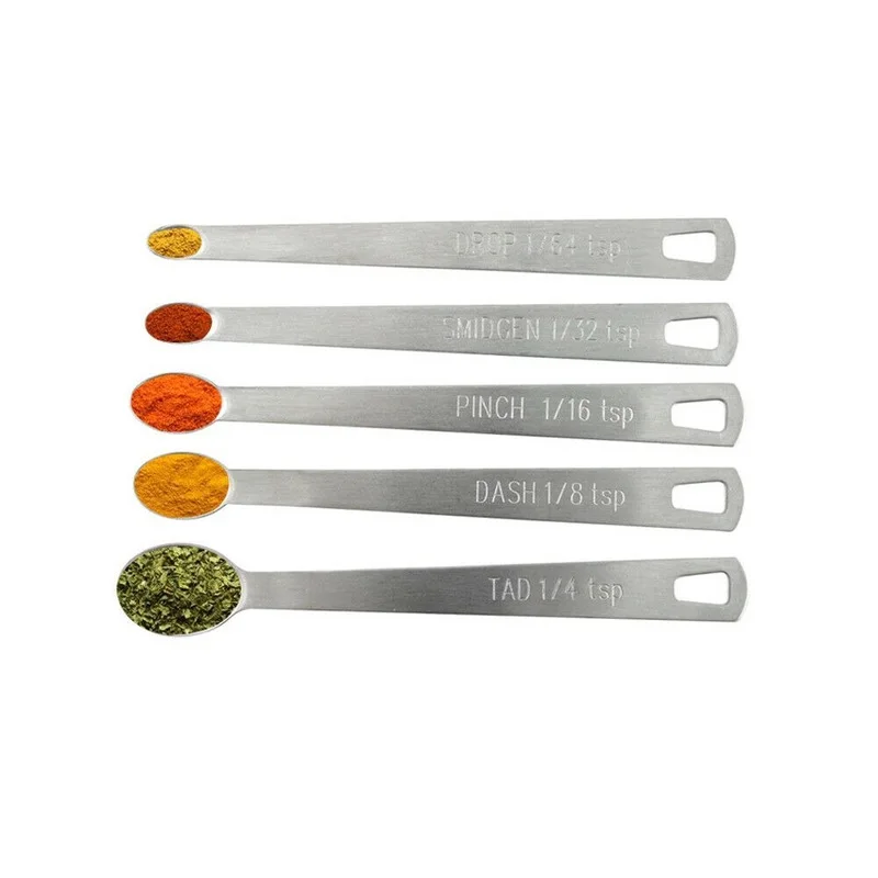 

Small Measuring Spoon Stainless Steel Coffee Measuring Spoons Tea Seasoning Multiple Size Measuring Spoon Kitchen Tools 5pcs/Set