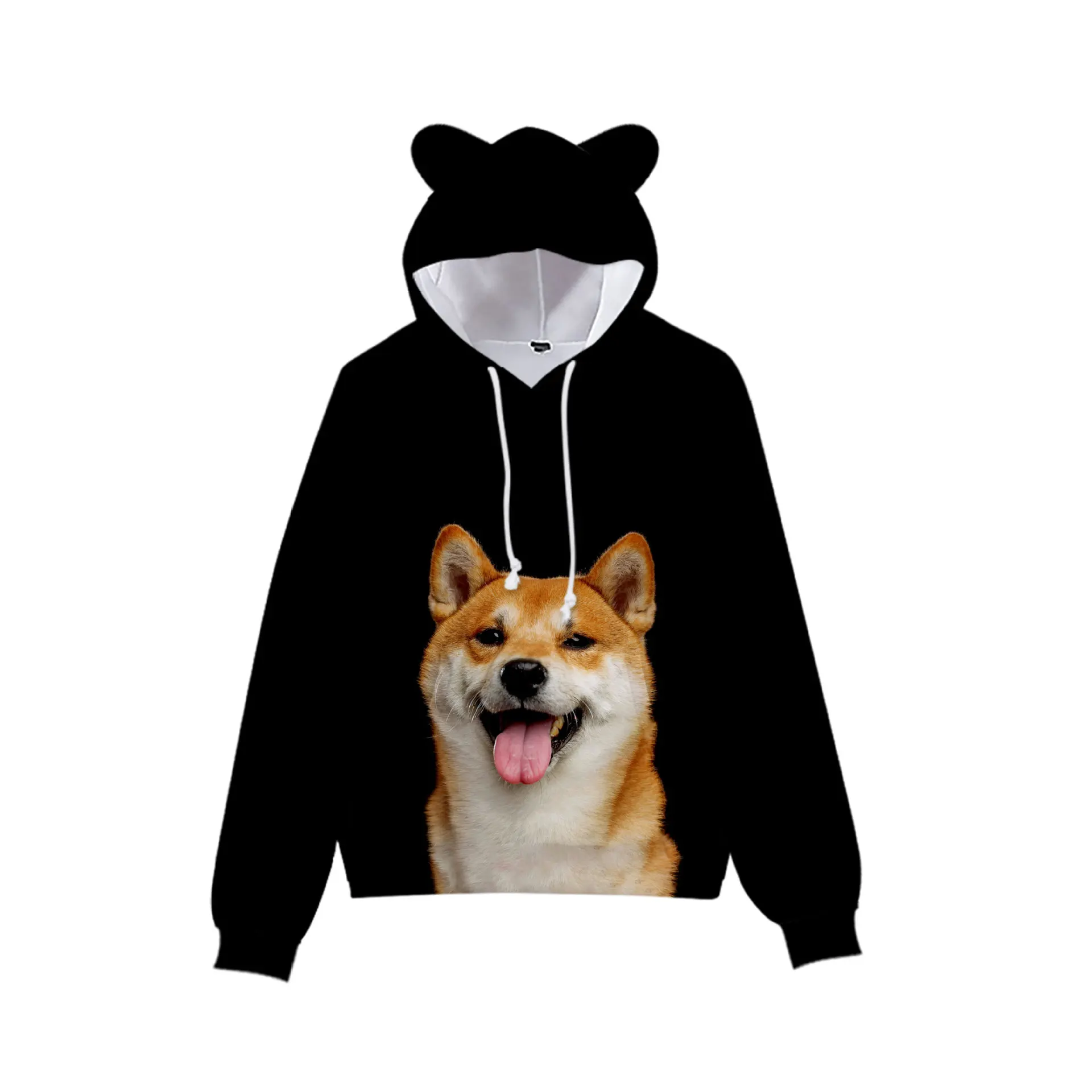 

Cute Shiba Inu Kids Hoodies Sweatshirts Boys Girls Kawaii Cat Ear Funny Pullover Hooded Jacket Casual Tracksuit Children Clothes