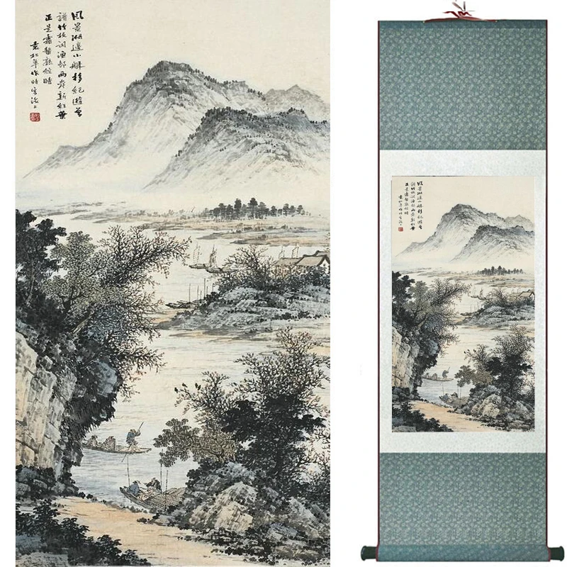 

Пейзаж Искусство Живопись супер качество традиционное китайское искусство живопись украшение для дома и офиса 19121140