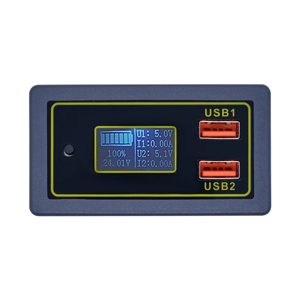 ZK-BC 4.5-32v 12v 24v Lead-acid lithium battery Voltmeter ammeter 18650 capacity tester battery monitor USB quick charger QC3.0