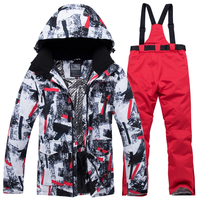 New Winter Ski Suit for Men Warm Windproof Waterproof Outdoor Sports Snow Jackets and Pants Male Ski Equipment Snowboard Jacket