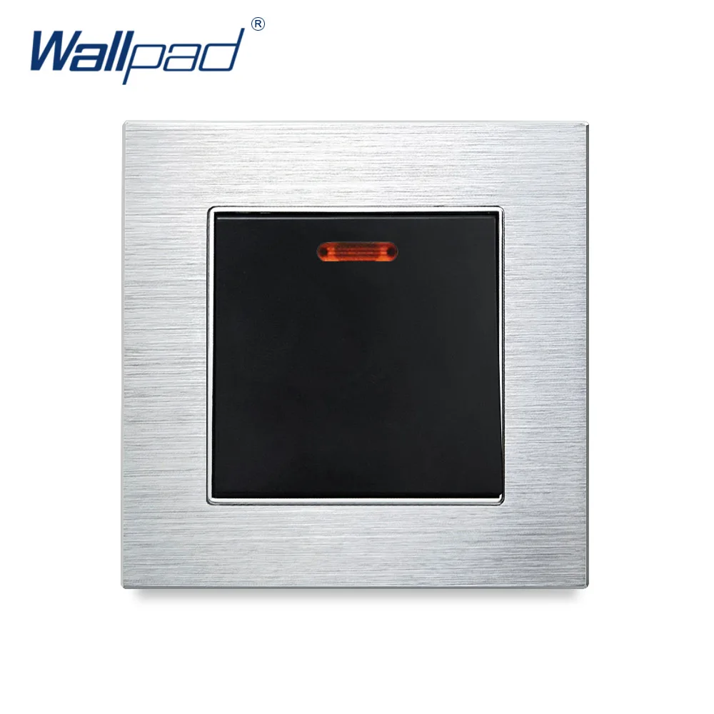 45A Cooker Switch Wallpad Luxury Wall Light Switch Aluminium Metal Panel 45A Air Condition Rocker Switches Interrupteur