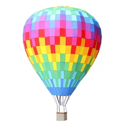 Fire Balloon Colorful Hot-Air Balloon Folding Handmade 3D Paper Model Papercraft Art DIY Teens Adult Origami Craft Toys ZX-066