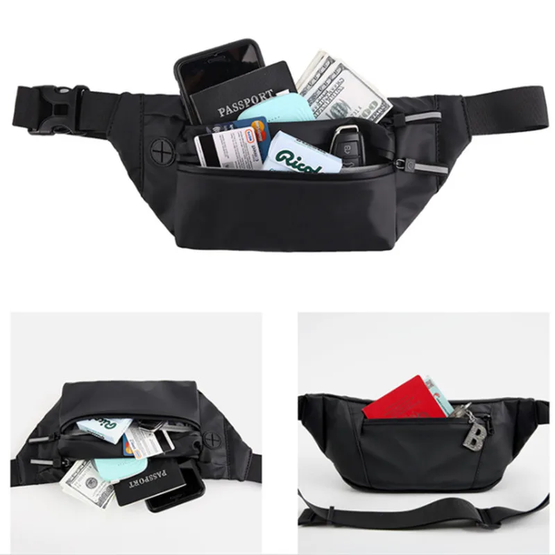 Waterproof Man Waist Bag Fashion Chest Pack Outdoor Sports Crossbody Bag Casual Travel Unisex Bum Belt Bag