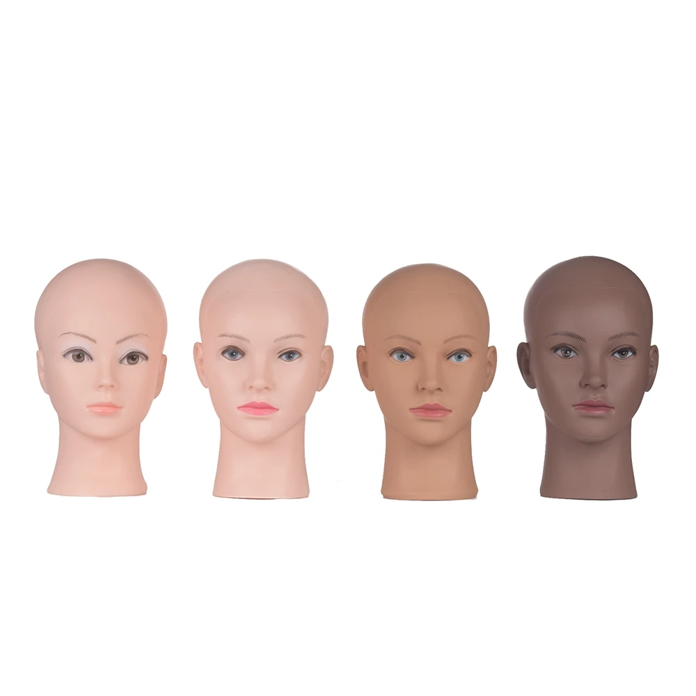 Mannequin Head Stand Dark/Fair/Honey Skin Female Model Pro Cosmetology Manikin Jewelry Glasses Hat Display Stand