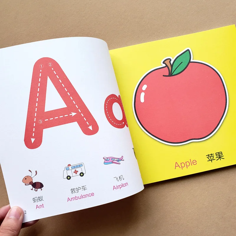 

Baby Enlightenment Learning Book 26 English Alphabet Book English Book Toddler English ABC Picture Book Chinese Language For Kid