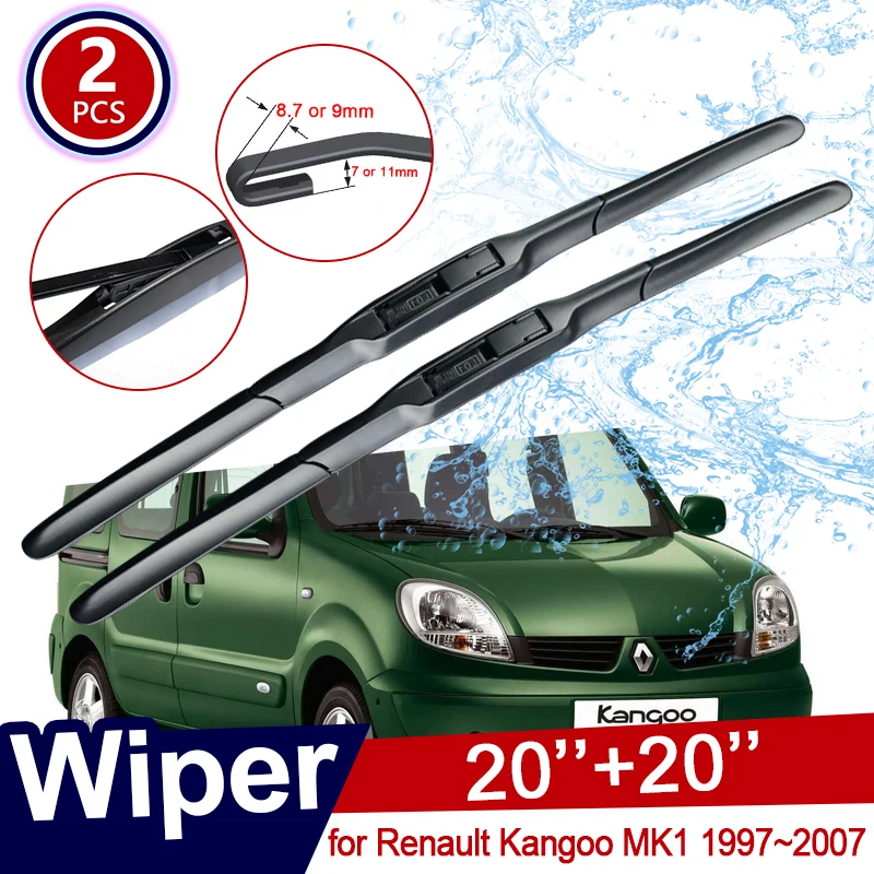 for Renault Kangoo MK1 1997~2007 1998 1999 2000 2001 2002 2003 2004 2005 2006 Front Windscreen Auto Car Wiper Blade Accessories