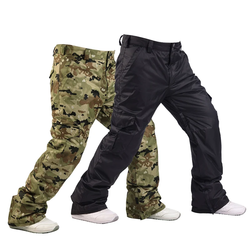 Men \'s  Waterproof Snowboard Pants Winter Ski Pants Man Camouflage High-waist Outdoor Windproof Thicker Snow Skiing Trousers