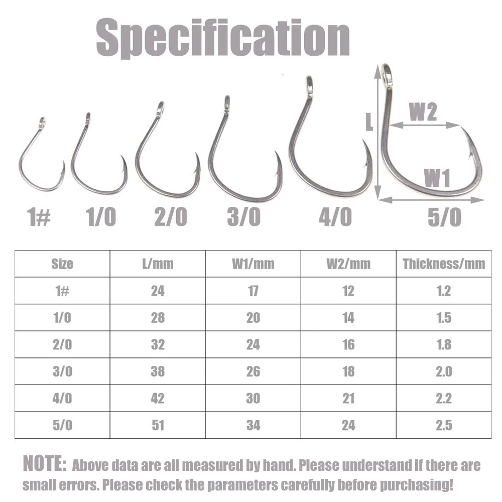 100pcs Anti-rust Matte Tin Thick Steel Wire Barbed Hook Strong Saltwater Assist Jigging Lure Hook 1# 1/0 2/0 3/0 4/0 5/0
