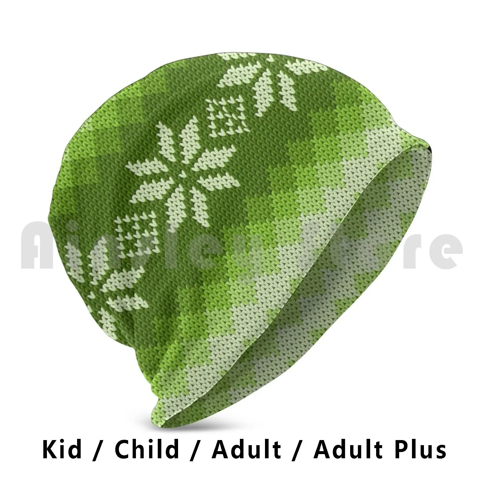 Pattern Norway Sweden Knitted Knitted Green Beanie Hedging Cap DIY Print Cushion Template Pattern Norwegian Knitted Knit