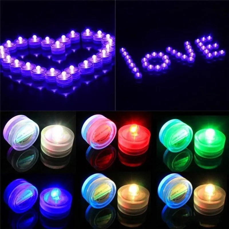 

LED Submersible Candle Light Waterproof Wedding Party Tea Cande Home Decor Floral Lamp For Christmas Gifts 36Pcs