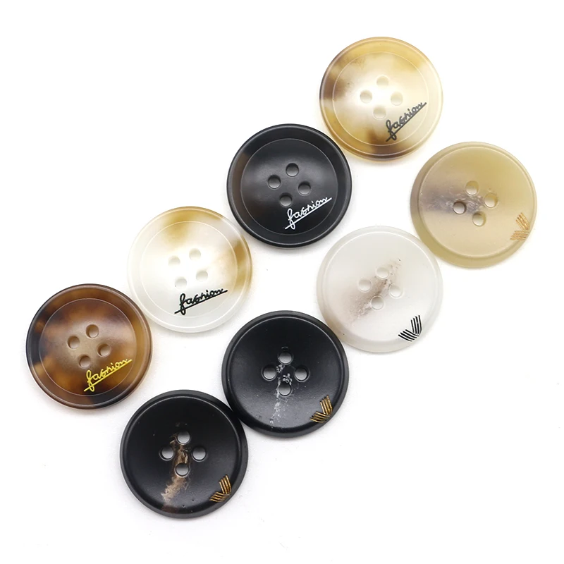 20pcs Resin 4 Holes Buttons Sewing Accessories Size Complete for Clothing Decorative Plastic Buttons Handmade DIY