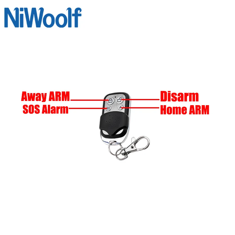433MHz Wireless Remote Controller Arm & Disarm Button Detector Metal Remote Control For Our Home Security Burglar Alarm System